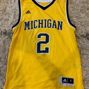 U-Michigan Wolverines Basketball Jersey Yellow S